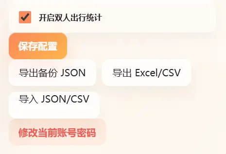 双人出行统计开关